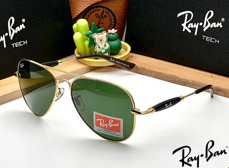 GOLD GREEN UV-400 SUNGLASSES