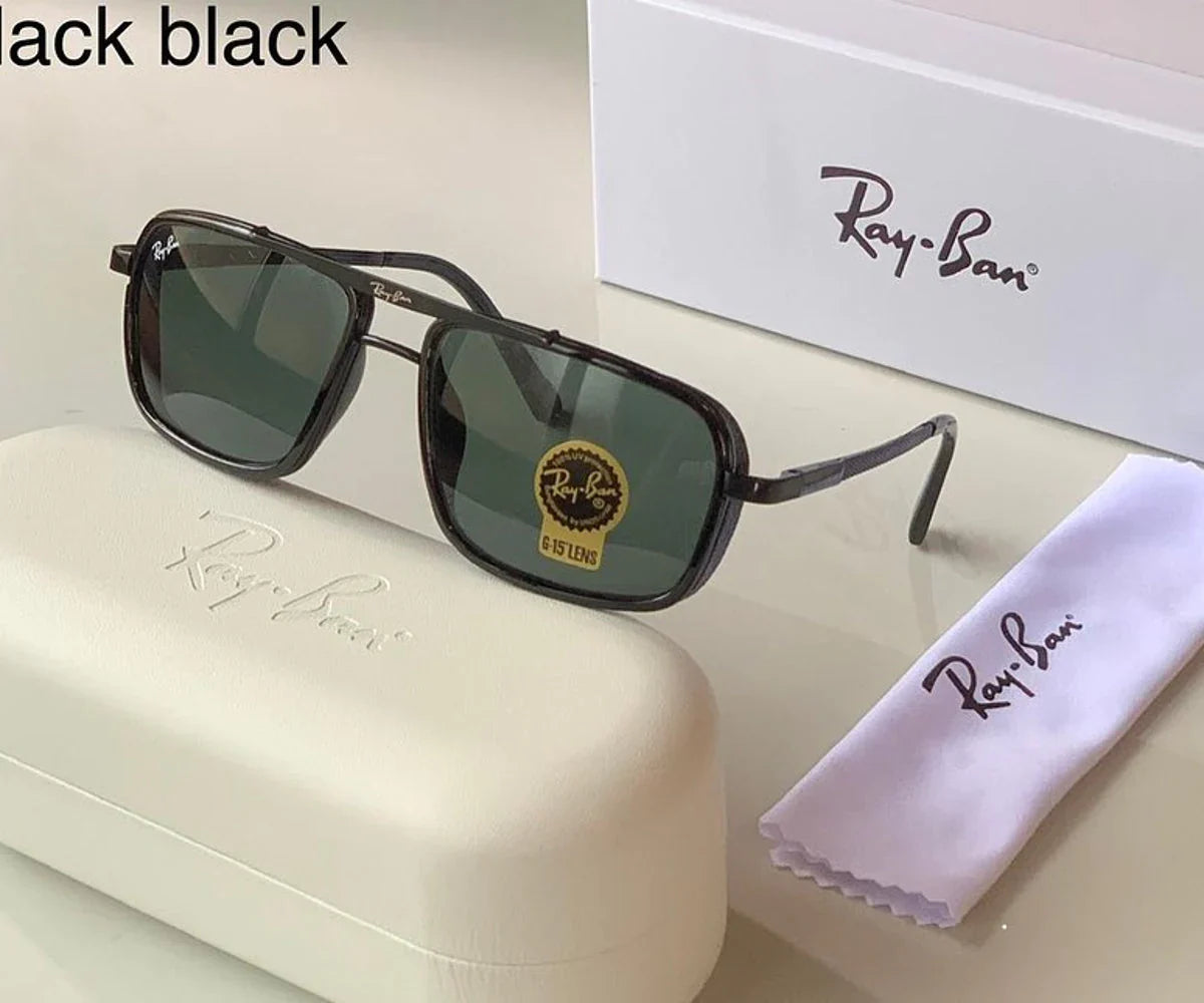 Best New Black & Black Square Master Sunglasses