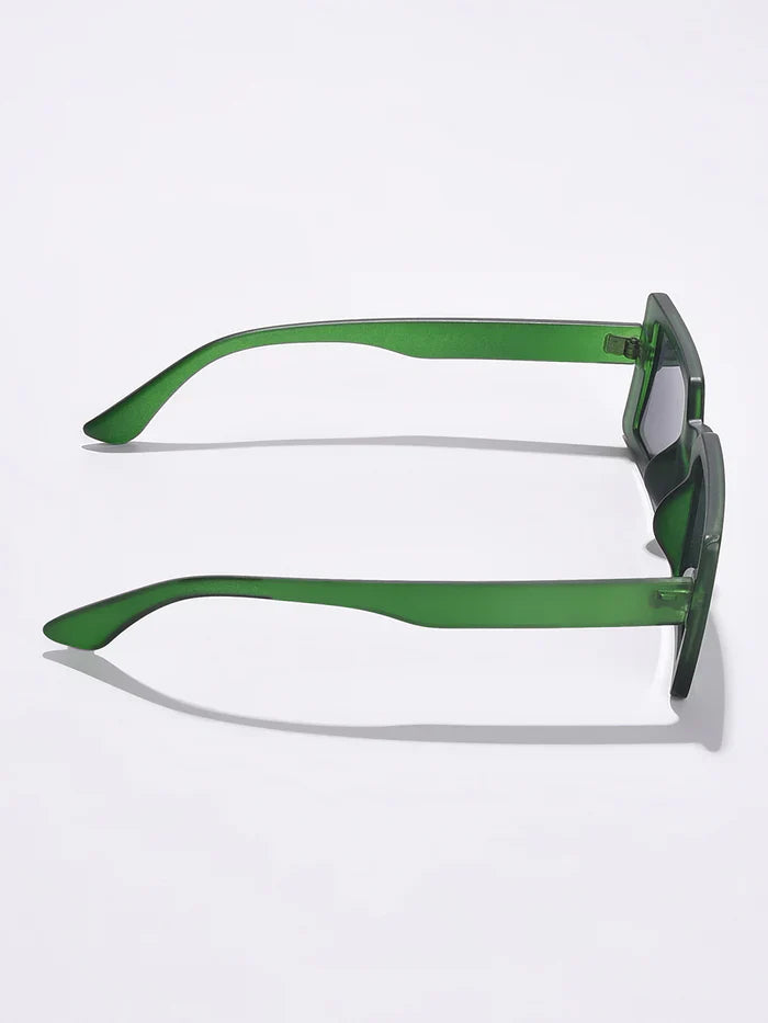 Black Lens Green Rectangle Sunglasses
