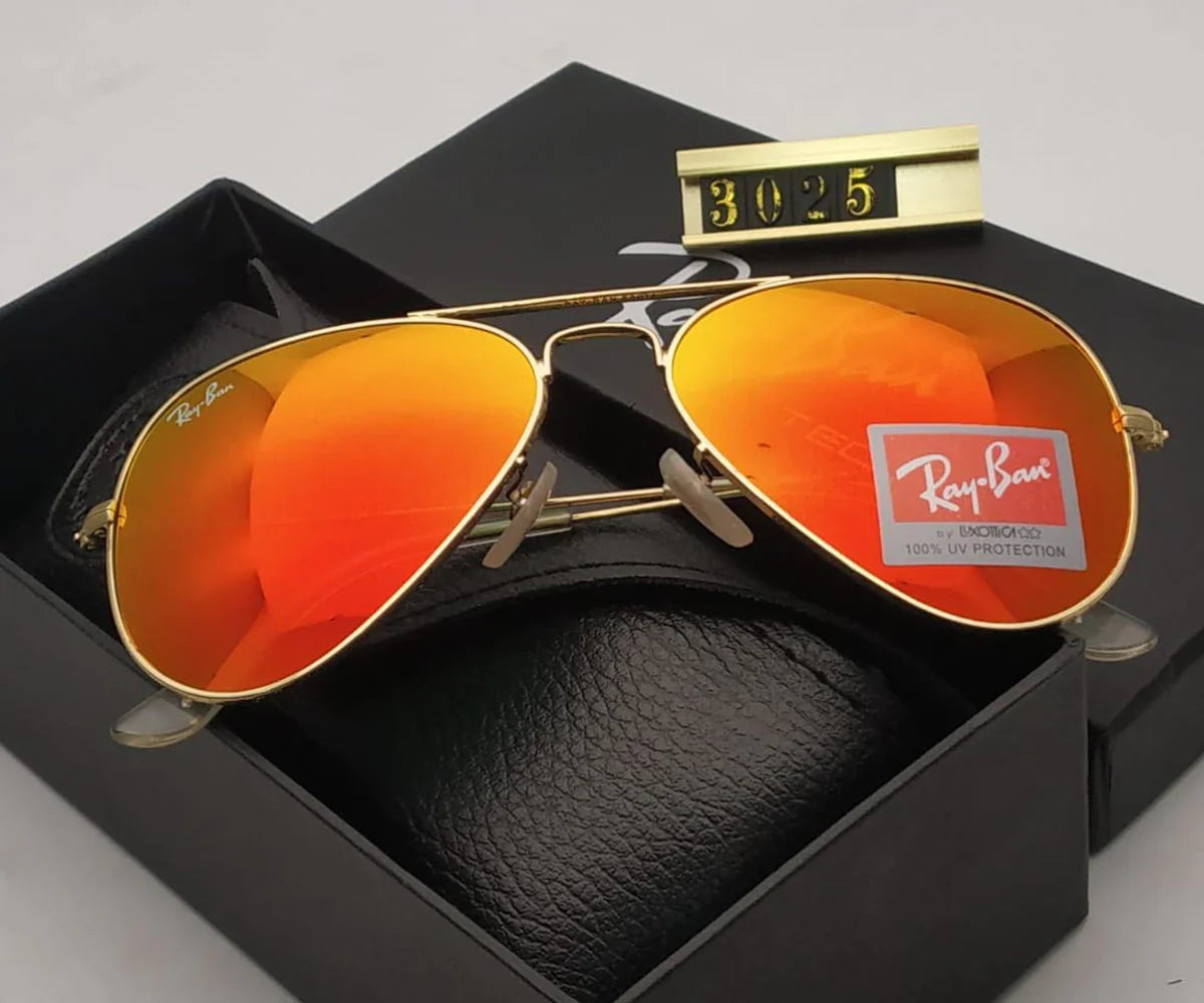 New Orange & Gold Men Sunglasses