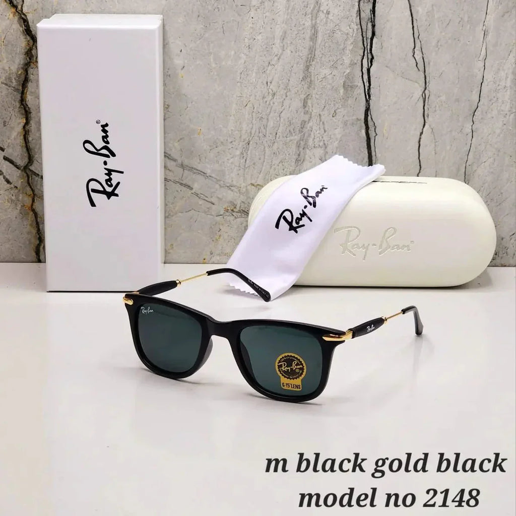 Best New Black & Gold Square Master Sunglasses