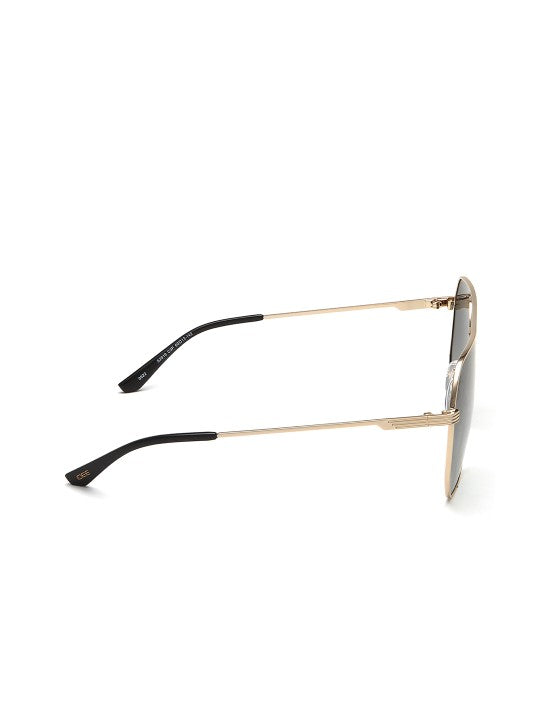 Men Green Lens & Gold-Toned Square Sunglasses