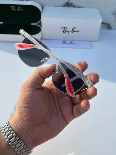 METAL GREY BLACK UV-400 SUNGLASSES