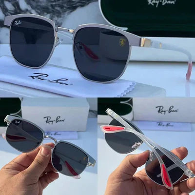 METAL GREY BLACK UV-400 SUNGLASSES