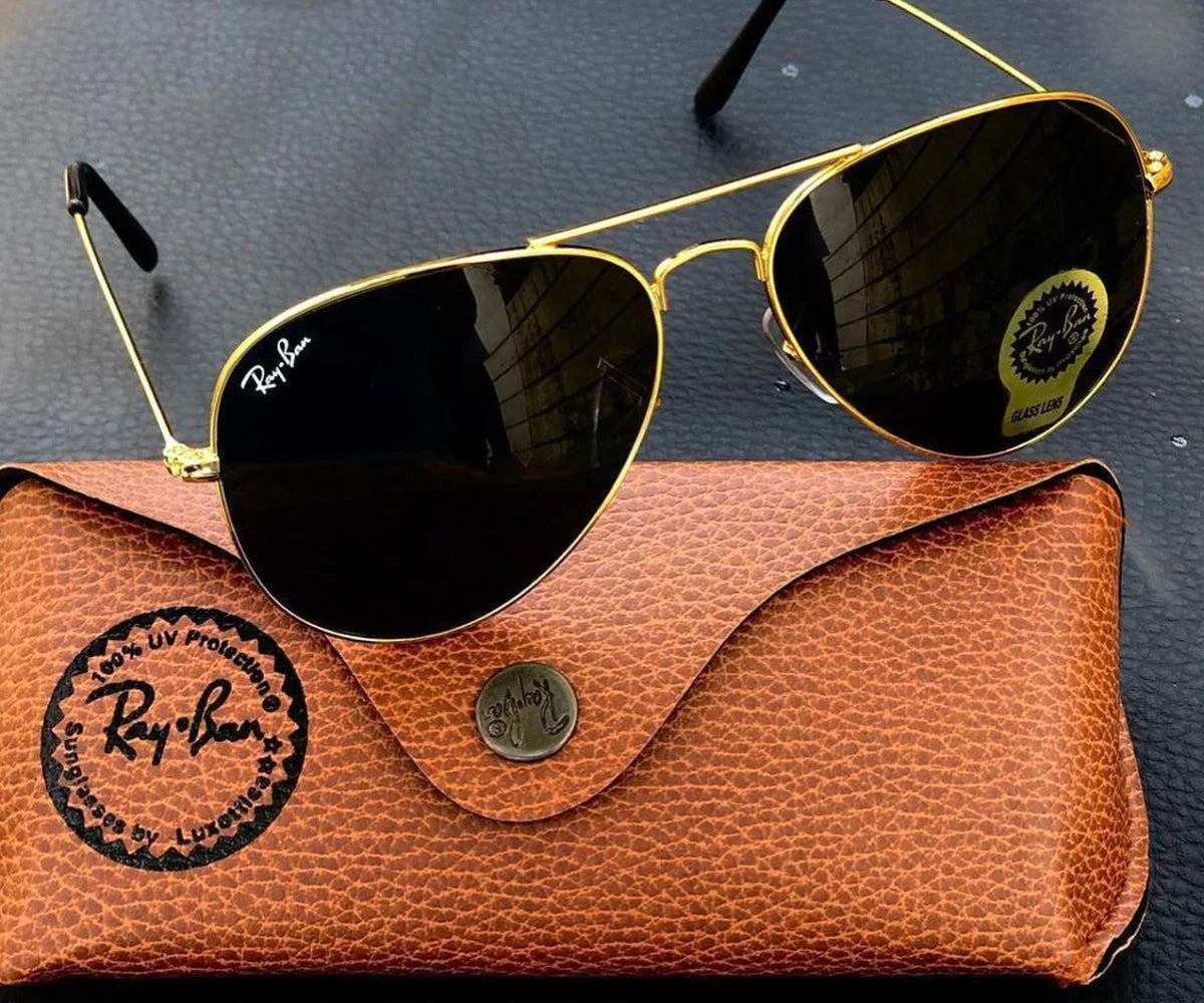 New Design Black & Gold Sunglasses.