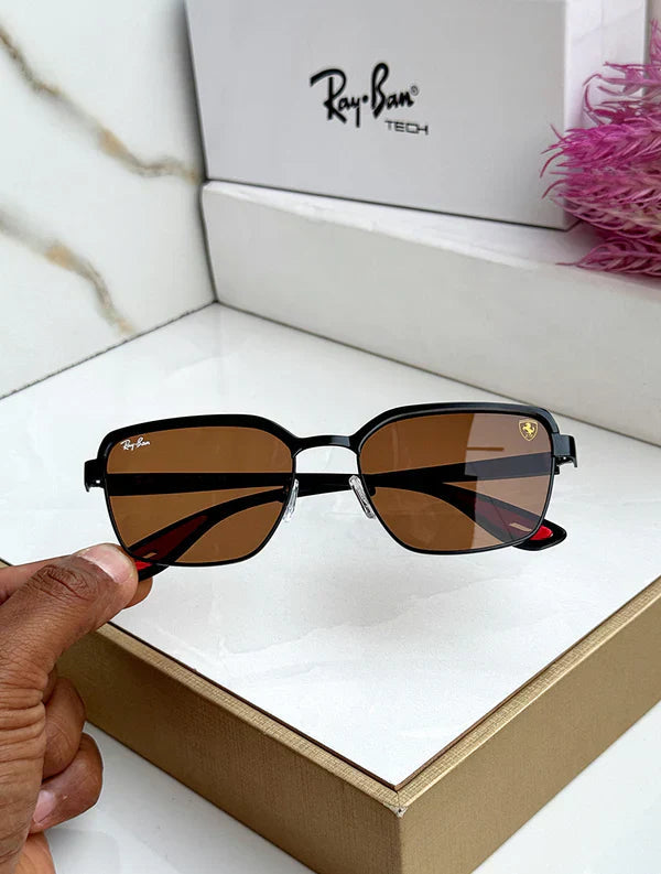 METAL BROWN BROWN UV-400 SUNGLASSES