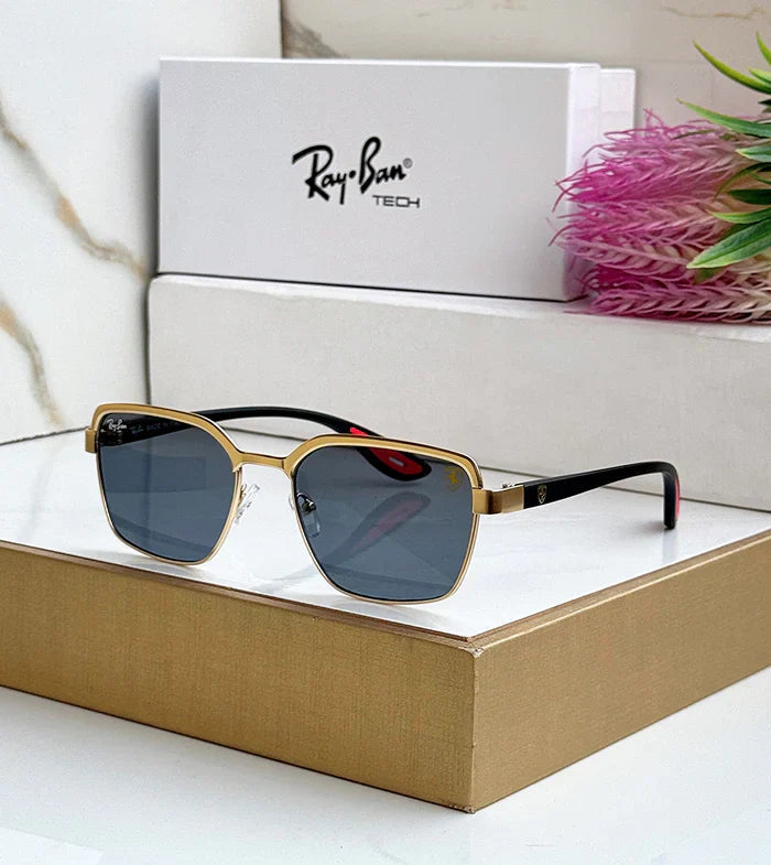 METAL GOLD BLACK UV-400 SUNGLASSES