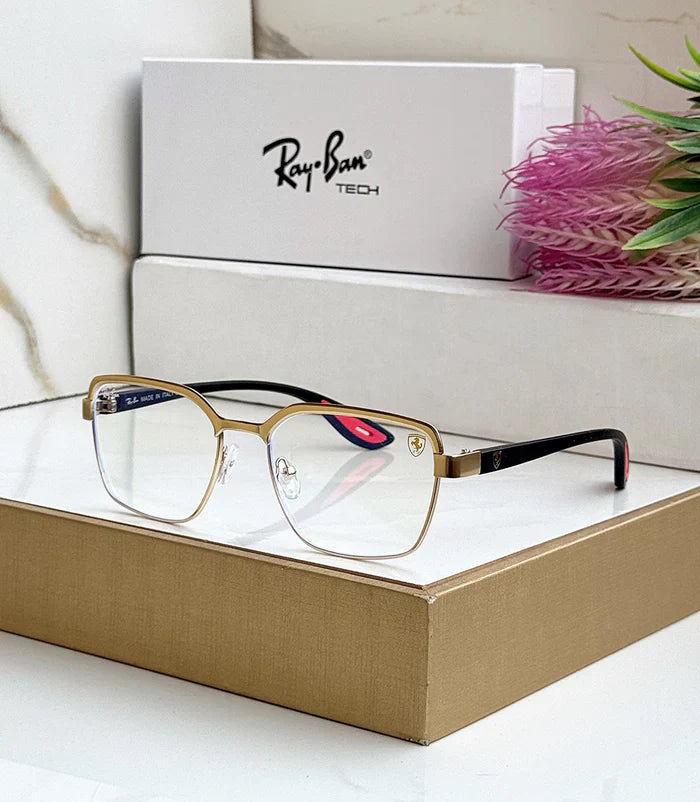 METAL GOLD BLUE CUT SUNGLASSES