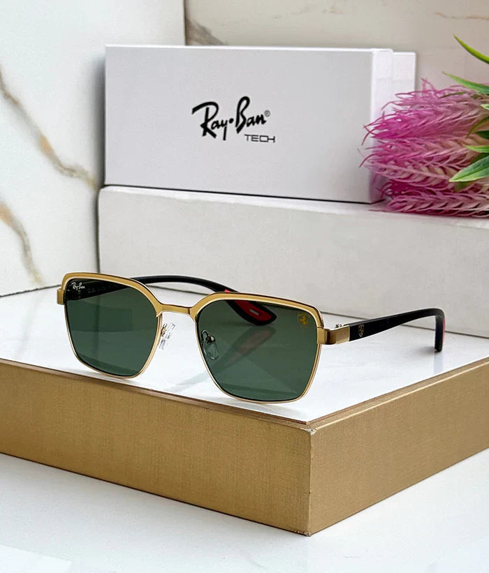 METAL GOLD GREEN UV-400 SUNGLASSES