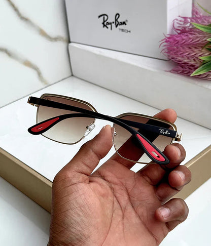 METAL GOLD BROWN DC UV-400 SUNGLASSES