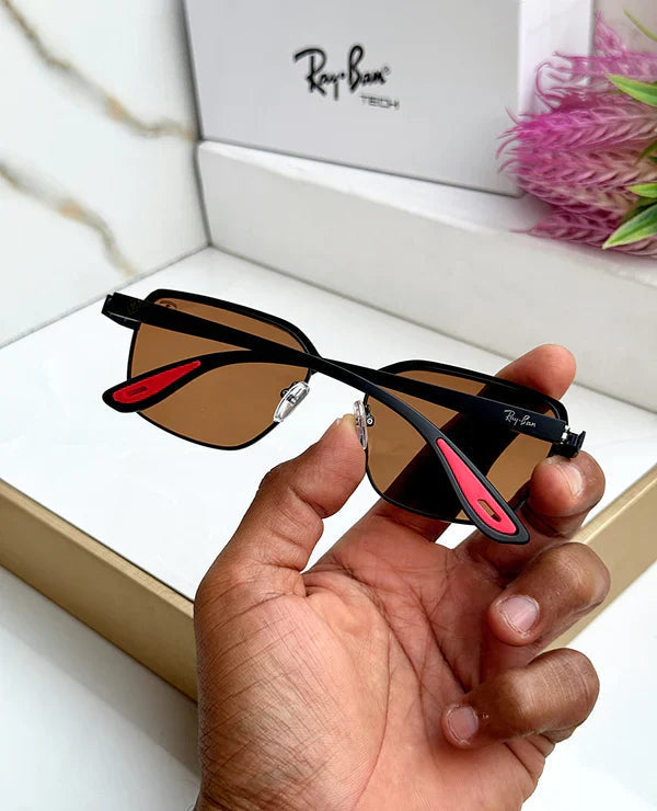 METAL BROWN BROWN UV-400 SUNGLASSES