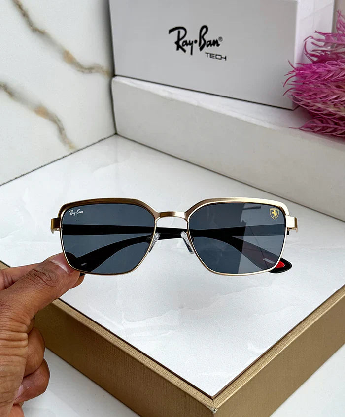 METAL GOLD BLACK UV-400 SUNGLASSES