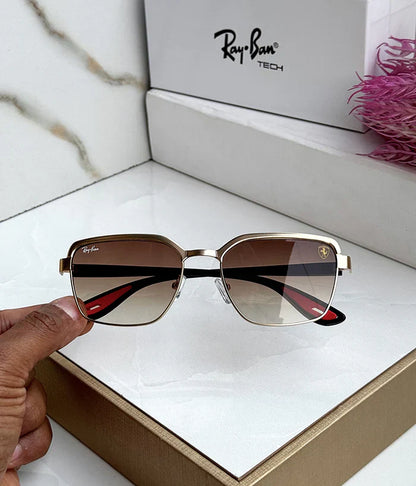 METAL GOLD BROWN DC UV-400 SUNGLASSES