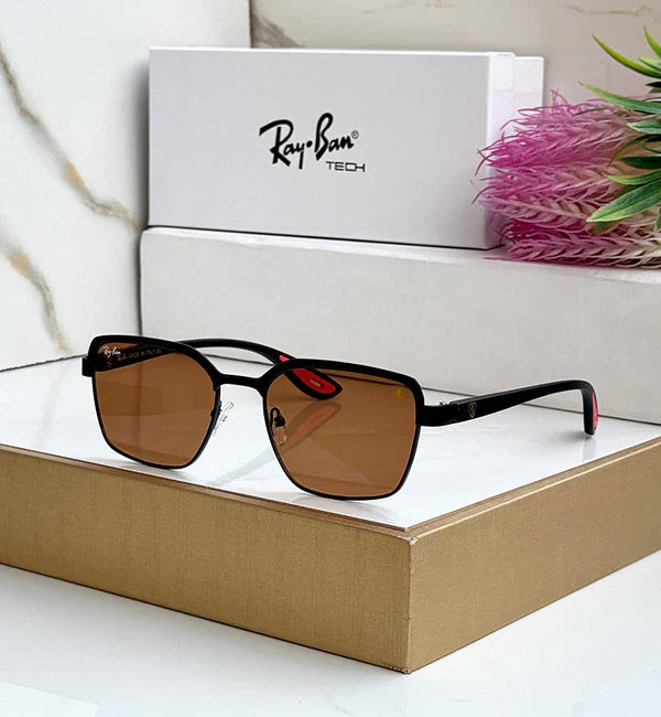 METAL BROWN BROWN UV-400 SUNGLASSES