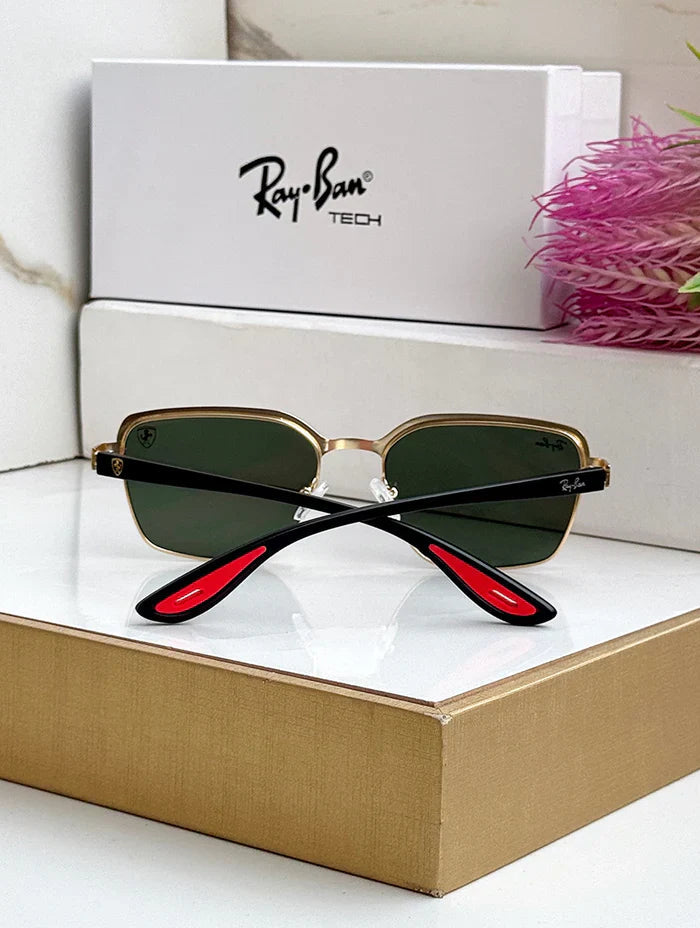 METAL GOLD GREEN UV-400 SUNGLASSES