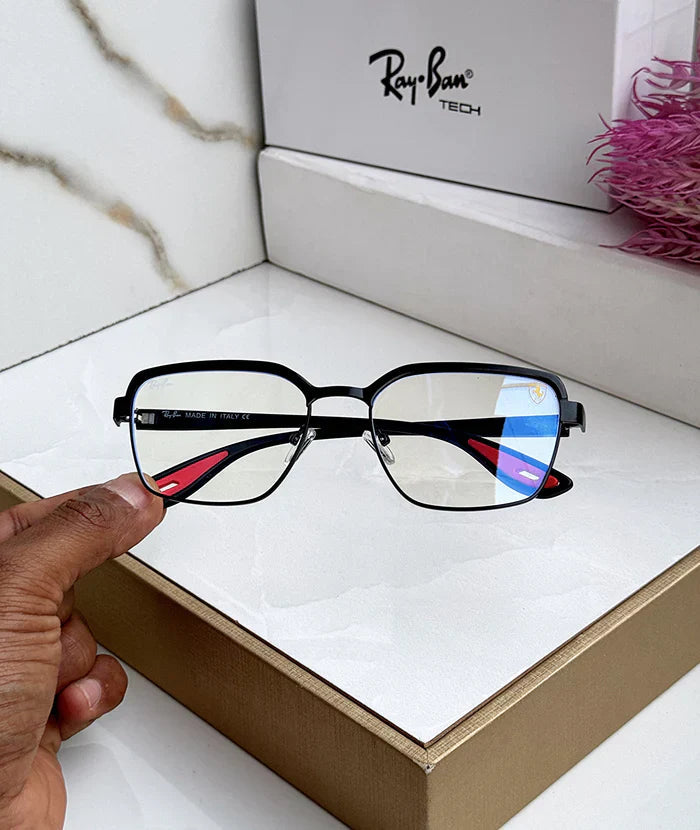 METAL BLACK BLUE CUT SUNGLASSES