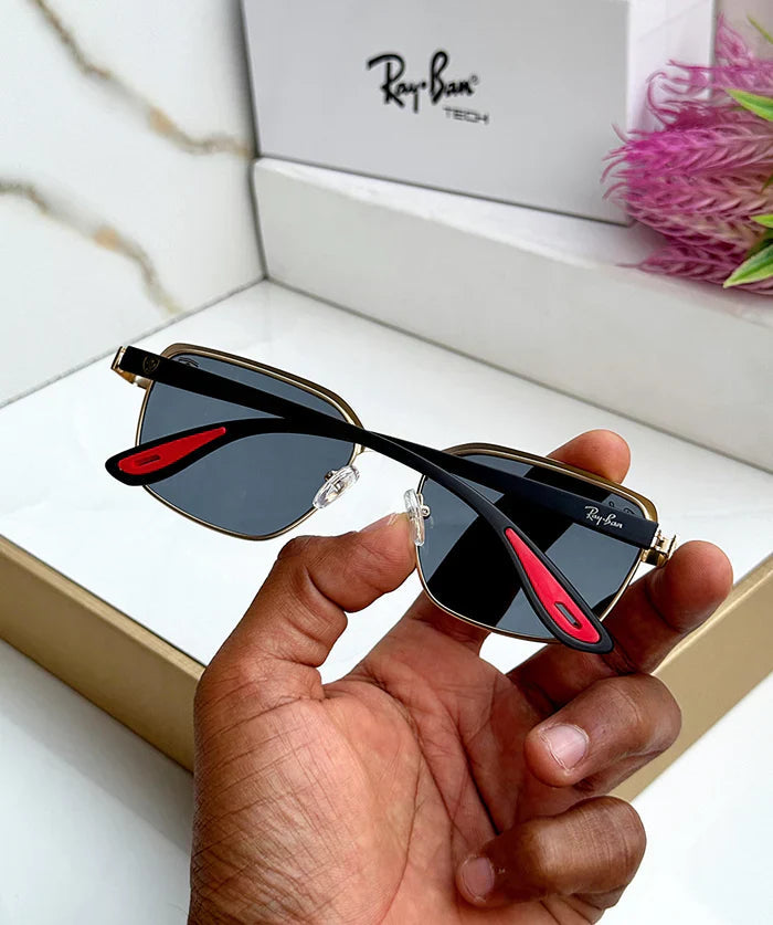 METAL GOLD BLACK UV-400 SUNGLASSES