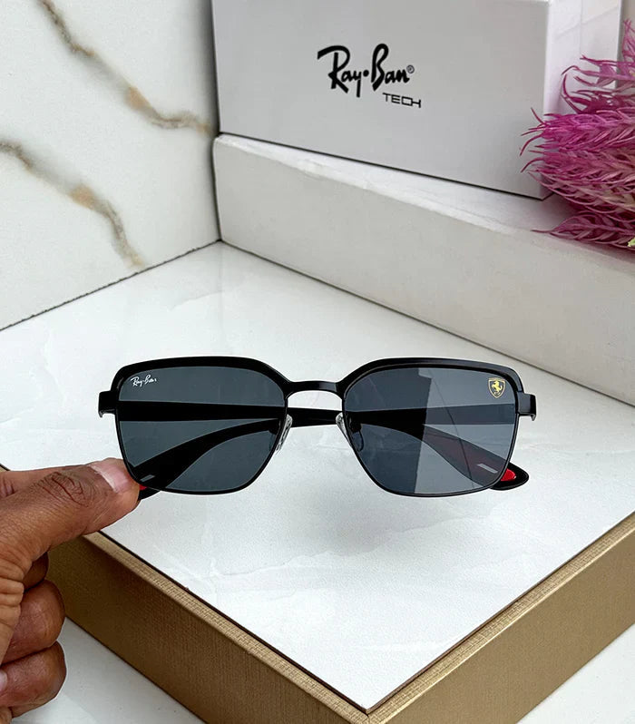 METAL BLACK BLACK UV-400 SUNGLASSES