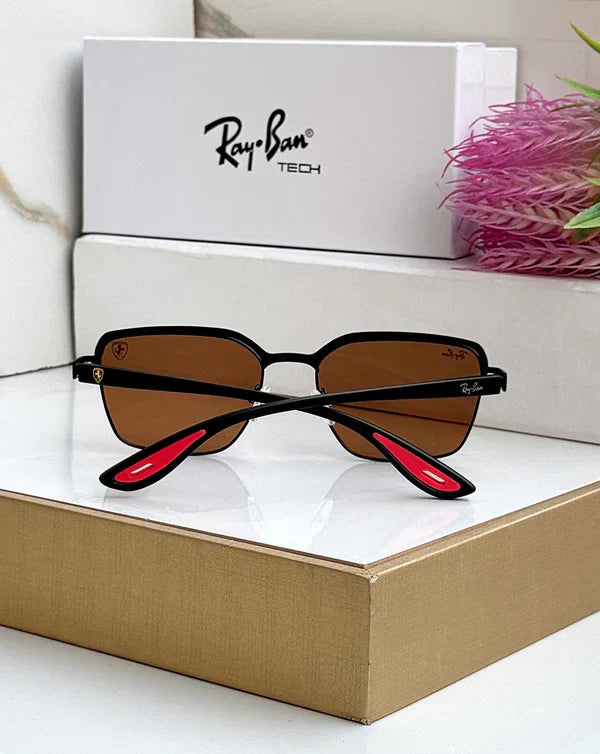 METAL BROWN BROWN UV-400 SUNGLASSES