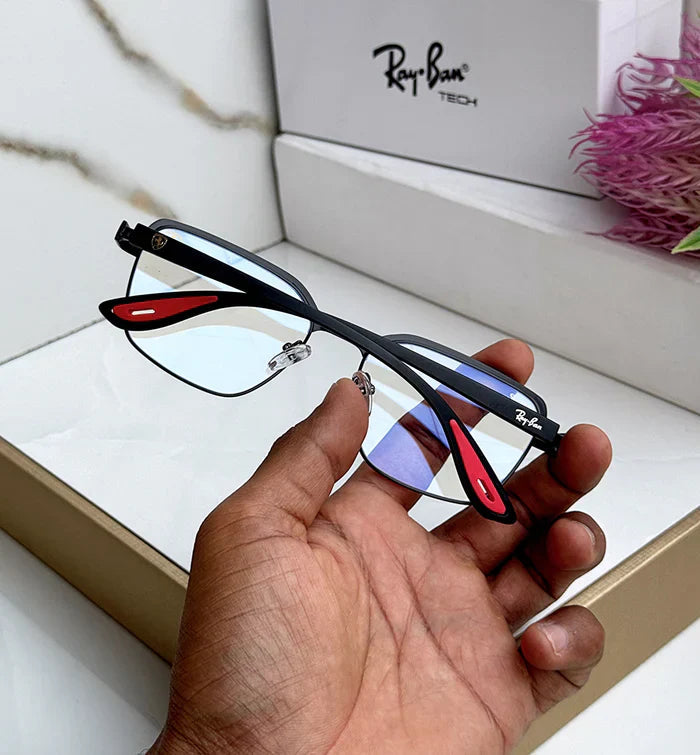 METAL BLACK BLUE CUT SUNGLASSES