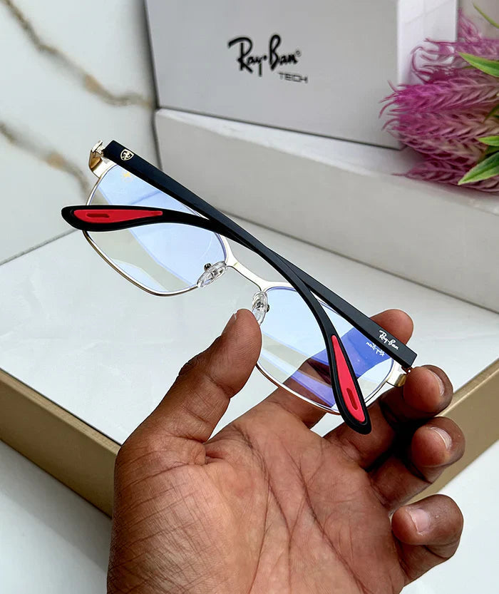 METAL GOLD BLUE CUT SUNGLASSES