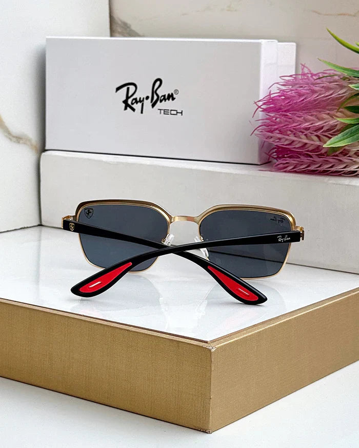 METAL GOLD BLACK UV-400 SUNGLASSES